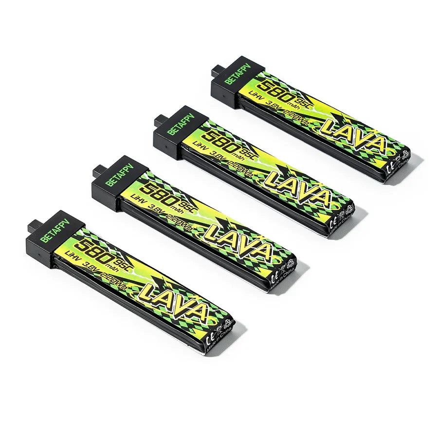 BetaFPV LAVA II 1S 580mAh 95C Battery (4PCS)