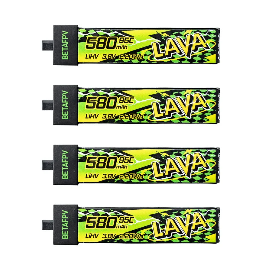 BetaFPV LAVA II 1S 580mAh 95C Battery (4PCS)