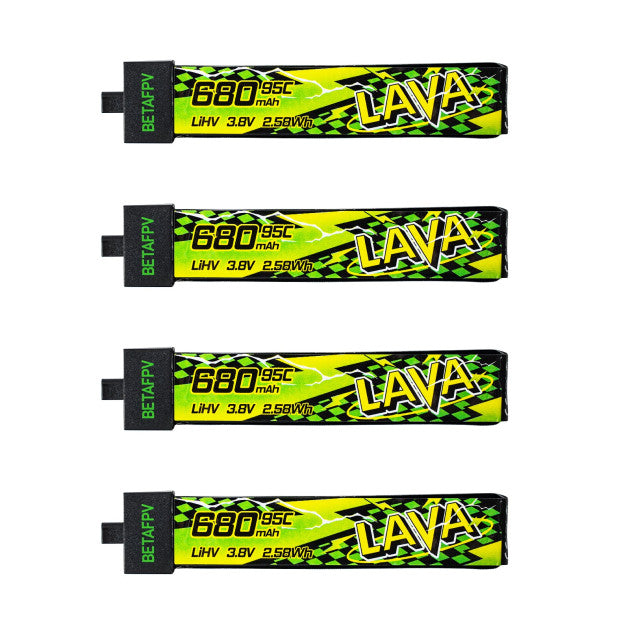 BetaFPV LAVA II 1S 680mAh 95C Battery (4PCS)